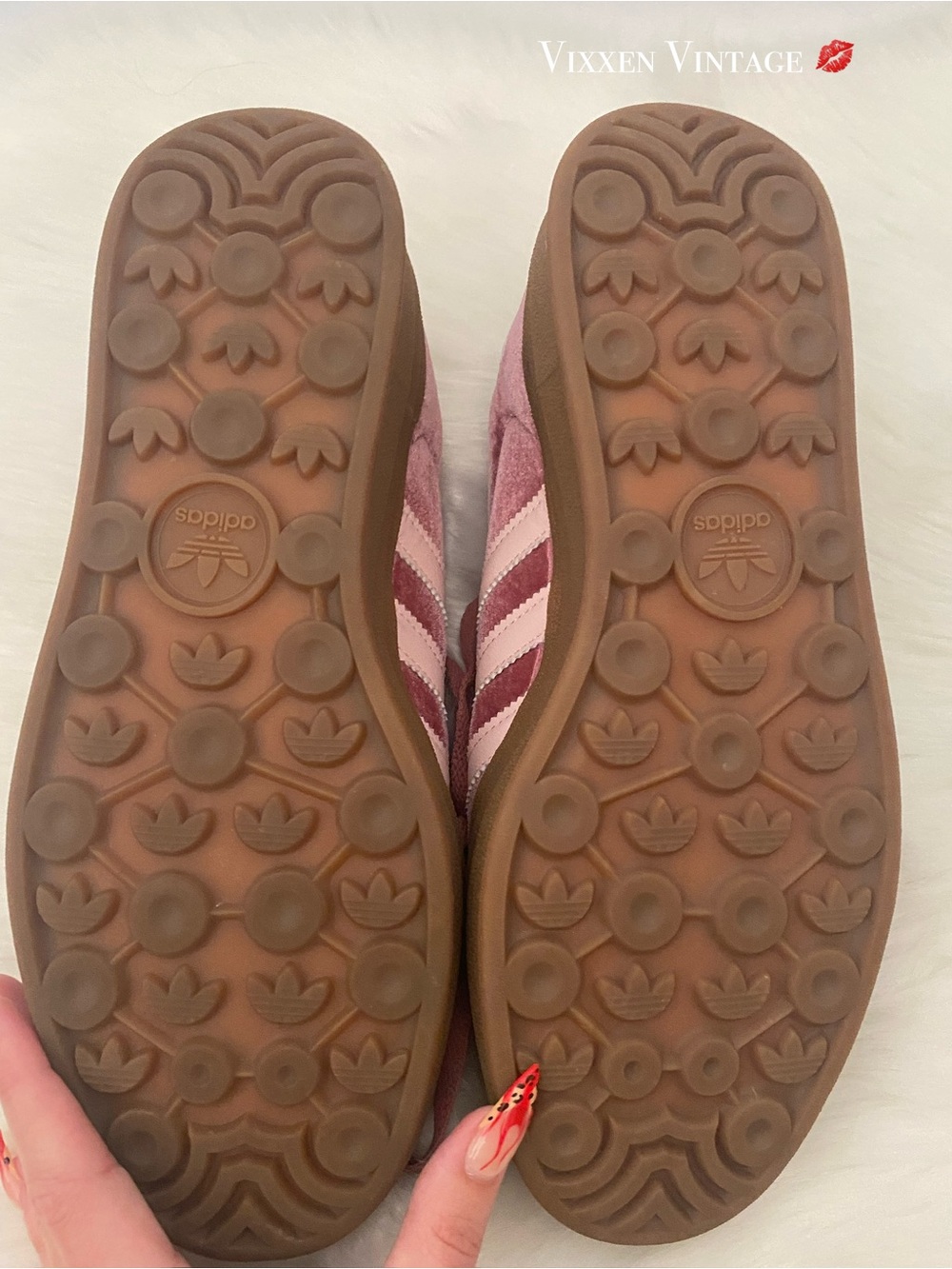 ADIDAS TIERED PLATFORM 'WOMEN'S GAZELLE BOLD VELVET SNEAKERS' IN SANDY PINK - Picture 10 of 10